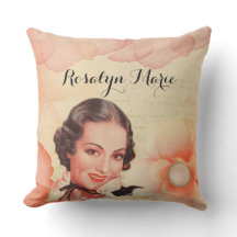 Retro Beautiful 1920s Twenties Woman Rose Petals