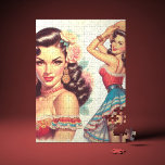 Retro Beauty Mexican Woman Jigsaw Puzzle<br><div class="desc">Retro Beauty Mexican Woman</div>