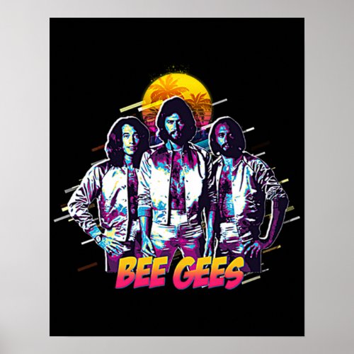 Retro Bee Gees Stay in Alive Outlaw Poster