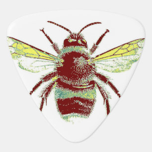 Retro Bee Guitar Pick