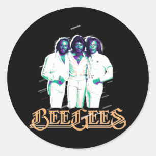 Retro Bee Tees Gees Cartoons Fan Gift Classic Round Sticker