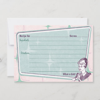 Retro Beehive Hairdo Recipe Card