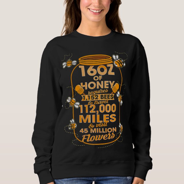 Retro Beekeeper Beekeeping Bumblebee Bee  Honey Sweatshirt (Front)