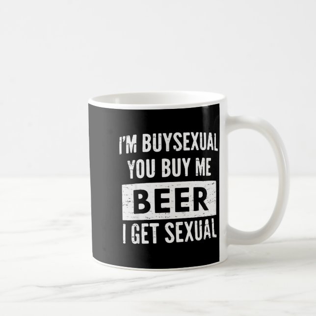 Retro Beer Funny I'm Buyual You Buy Me Beer I Get  Coffee Mug (Right)