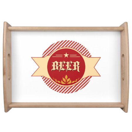 Retro Beer Logo Serving Tray