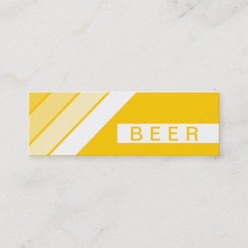 Retro Beer Mini Business Card by asyrum at Zazzle