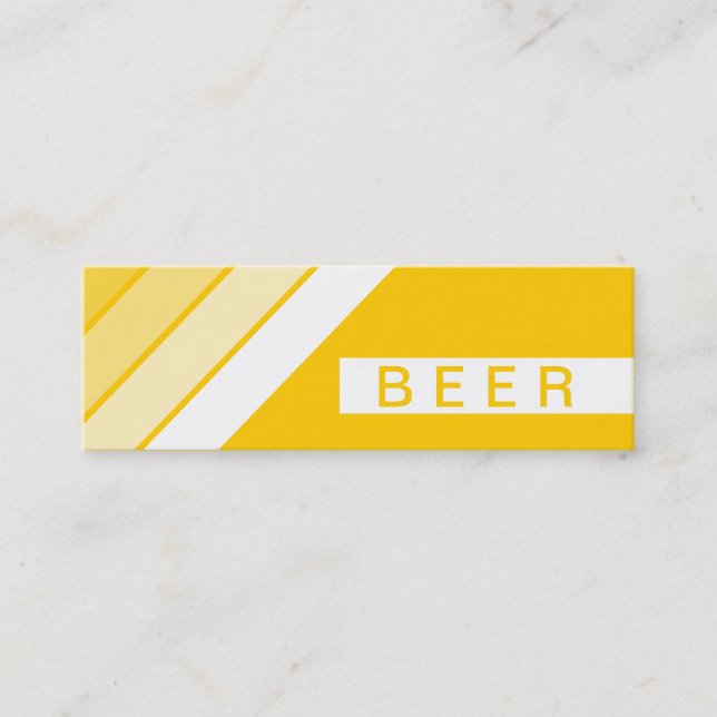 retro BEER Mini Business Card (Front)