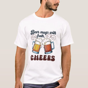 Retro Beer Mugs CHEERS T-Shirt