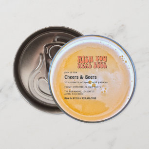 Retro Beer themed Birthday Party Invitation