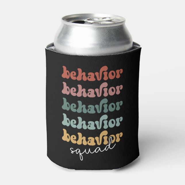 Retro Behavior Squad Behavioral Therapist Can Cooler (Can Front)