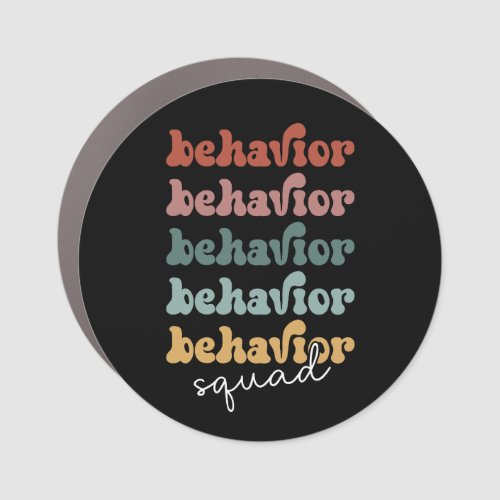 Retro Behavior Squad Behavioral Therapist Car Magnet