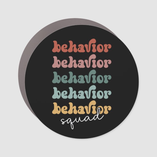 Retro Behavior Squad Behavioral Therapist Car Magnet (Front)