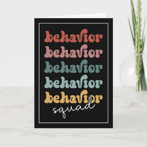 Retro Behavior Squad Behavioral Therapist Card