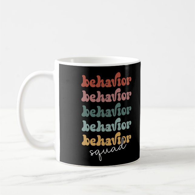 Retro Behavior Squad Behavioral Therapist Coffee Mug (Left)