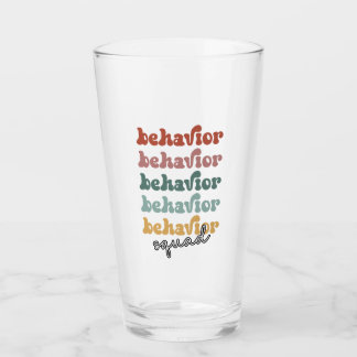 Retro Behavior Squad Behavioral Therapist Glass