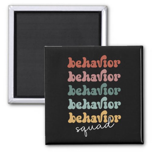 Retro Behavior Squad Behavioral Therapist Magnet
