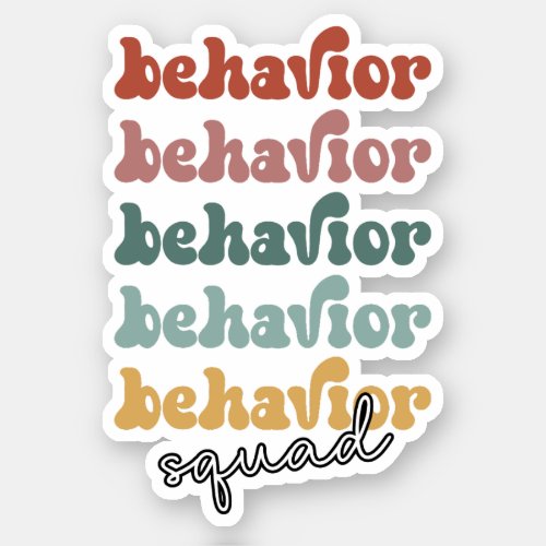 Retro Behavior Squad Behavioral Therapist Sticker