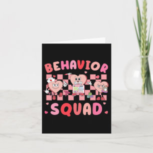 Retro Behavior Therapist Valentine Applied Behavio Card
