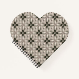 Retro Beige & Brown Geometric Shapes Notebook