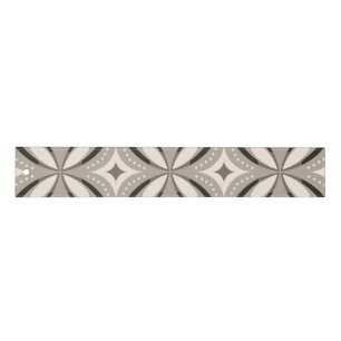 Retro Beige & Brown Geometric Shapes Ruler
