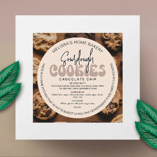 Retro Beige Sourdough Cookies Bakery Cottage Law Classic Round Sticker