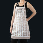 Retro Beige & White Trendy Lash Beauty Salon Name Apron<br><div class="desc">Create branded aprons for your beauty salon with this trendy beige and white beautician apron. This customizable apron design features retro fonts and gradient cream colors with space for your business name or employee name.</div>