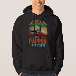 Retro Being A Dad Is An Honor Being A Pappou Is Pr Hoodie