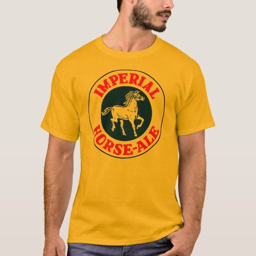 Retro Belgian beer logo Imperial Horse Ale T_Shirt