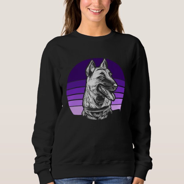 Retro Belgian Malinois  1 Sweatshirt (Front)