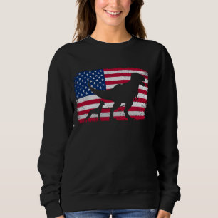 Retro Belgian Malinois 4th of July American Flag P Sweatshirt