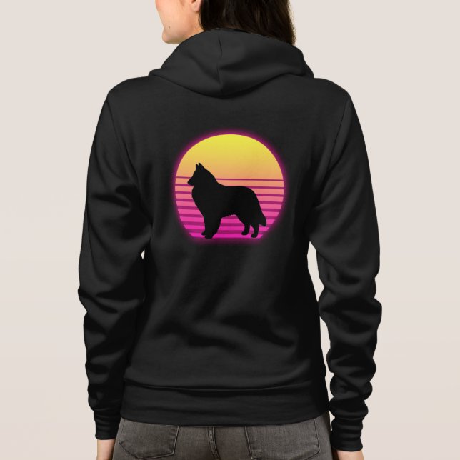 Retro Belgian Sheepdog Women's Hoodie (Back)