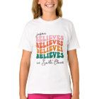Retro believe in Santa Claus Christmas family kids