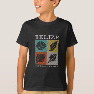 Retro Belize Souvenir Vintage Sea Shell Mens Women T-Shirt