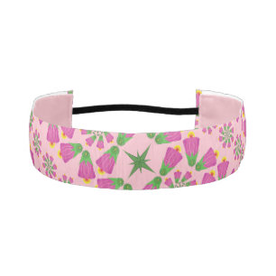 Retro Bell Flower Mandalas Pink Headband