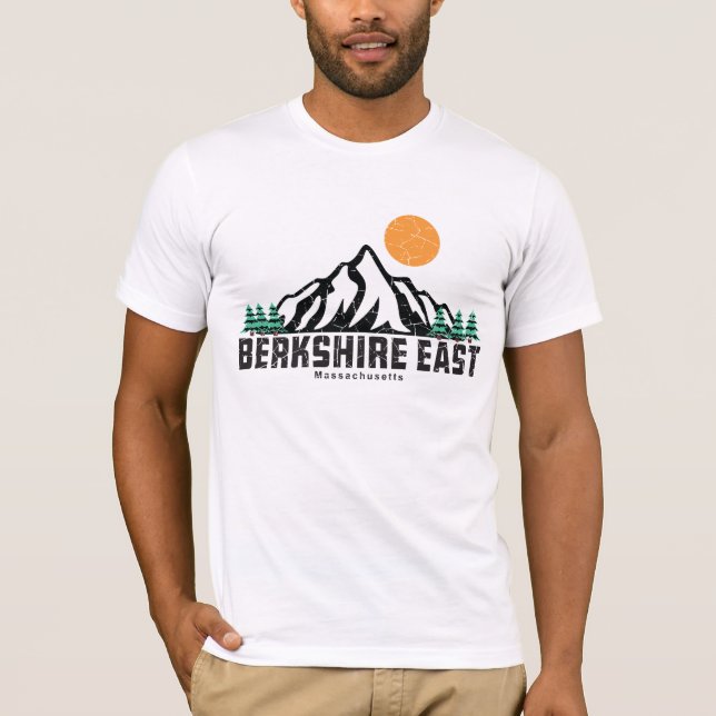 Retro Berkshire East Ski Mountain Sunset T-Shirt (Front)