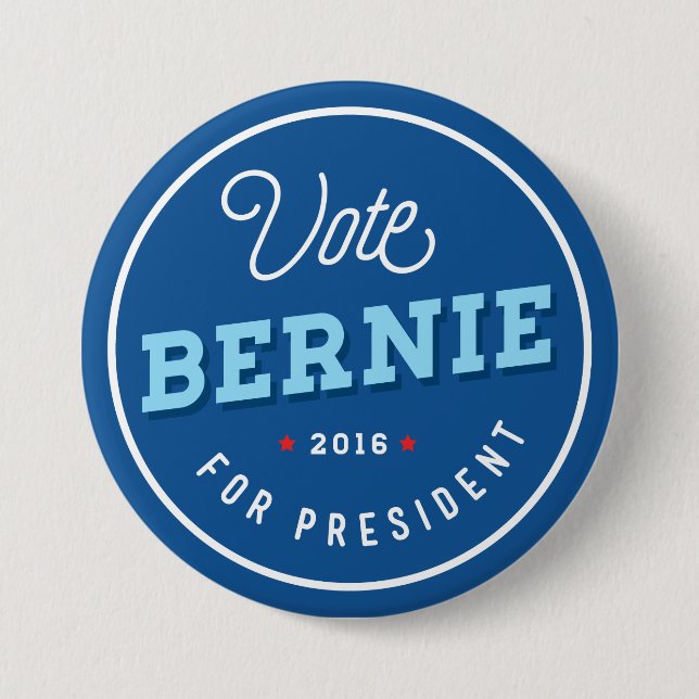 Retro Bernie Pinback Button (Front)