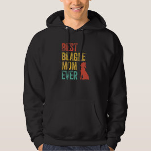 Retro Best Beagle Mom Ever Mama Dog Owner Vintage Hoodie