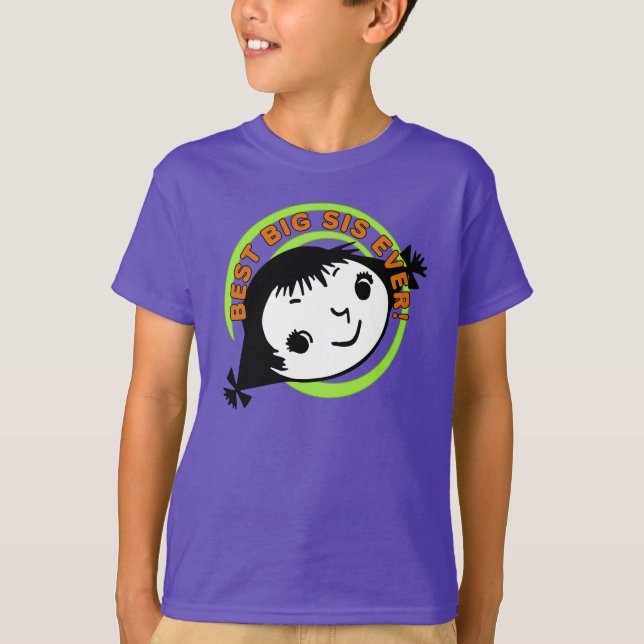 Retro Best Big Sis Ever T-Shirt (Front)