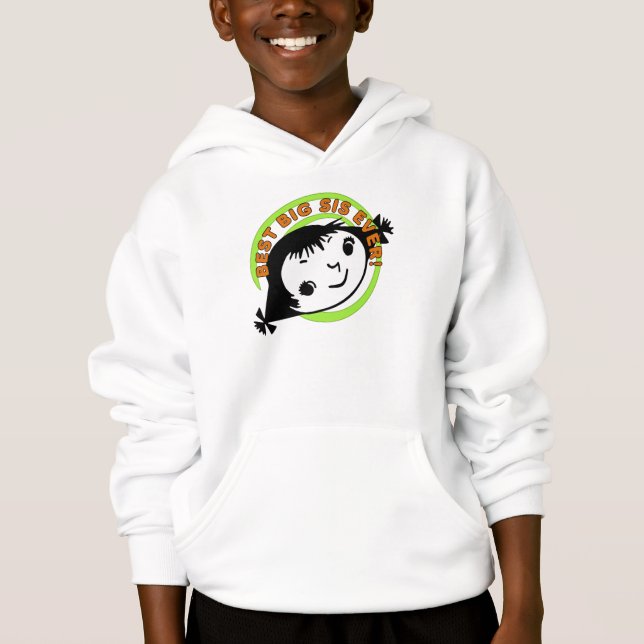 Retro Best Big Sister Ever Hoodie (Front)