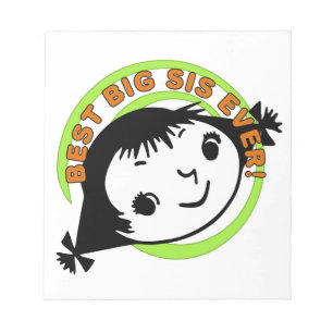 Retro Best Big Sister Ever Notepad
