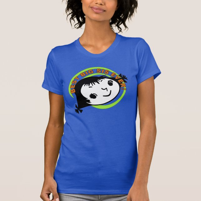 Retro Best Big Sister Ever T-Shirt (Front)