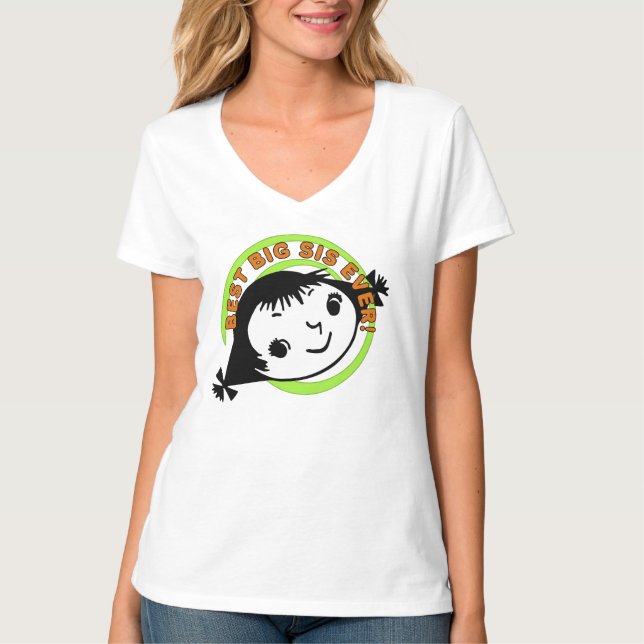 Retro Best Big Sister Ever T-Shirt (Front)