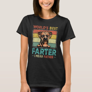 Retro Best Dad Ever Cool Boxer Dog Pet T-Shirt