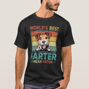 Retro Best Dad Ever Cool Jack Russell Terrier Dog T-Shirt