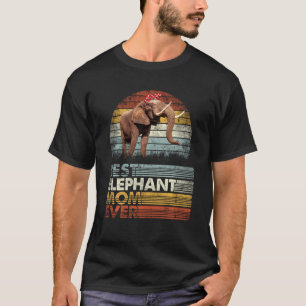 Retro Best Elephant Mom Ever Animals Lover T-Shirt