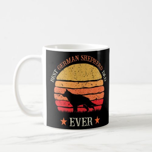 Retro Best German Shepherd Dad Ever Fathers Day V Coffee Mug