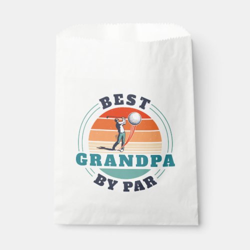 Retro Best Grandpa By Par Custom Fathers Day Favor Bag