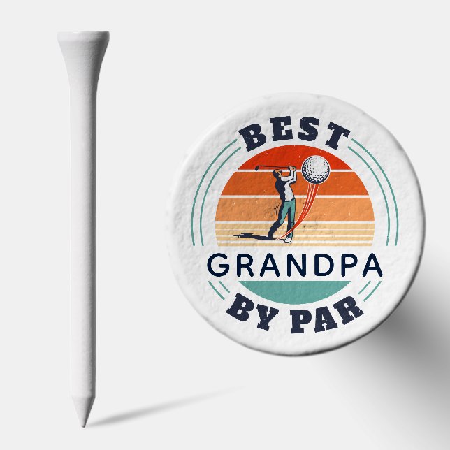  Retro Best Grandpa By Par Custom Fathers Day Golf Tees (Combo)