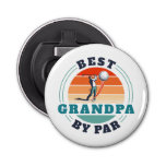 Retro Best Grandpa By Par Custom Fathers Day Logo Bottle Opener