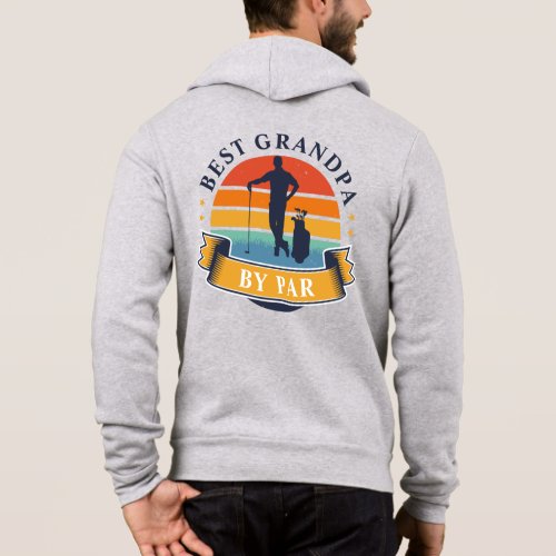 Retro Best Grandpa By Par Custom Golfer Hoodie